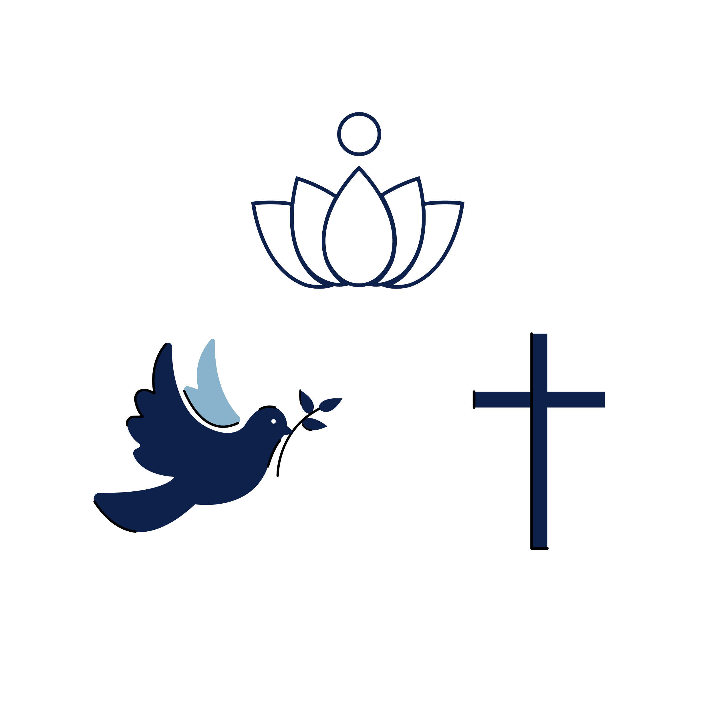 Icons of 3 religions